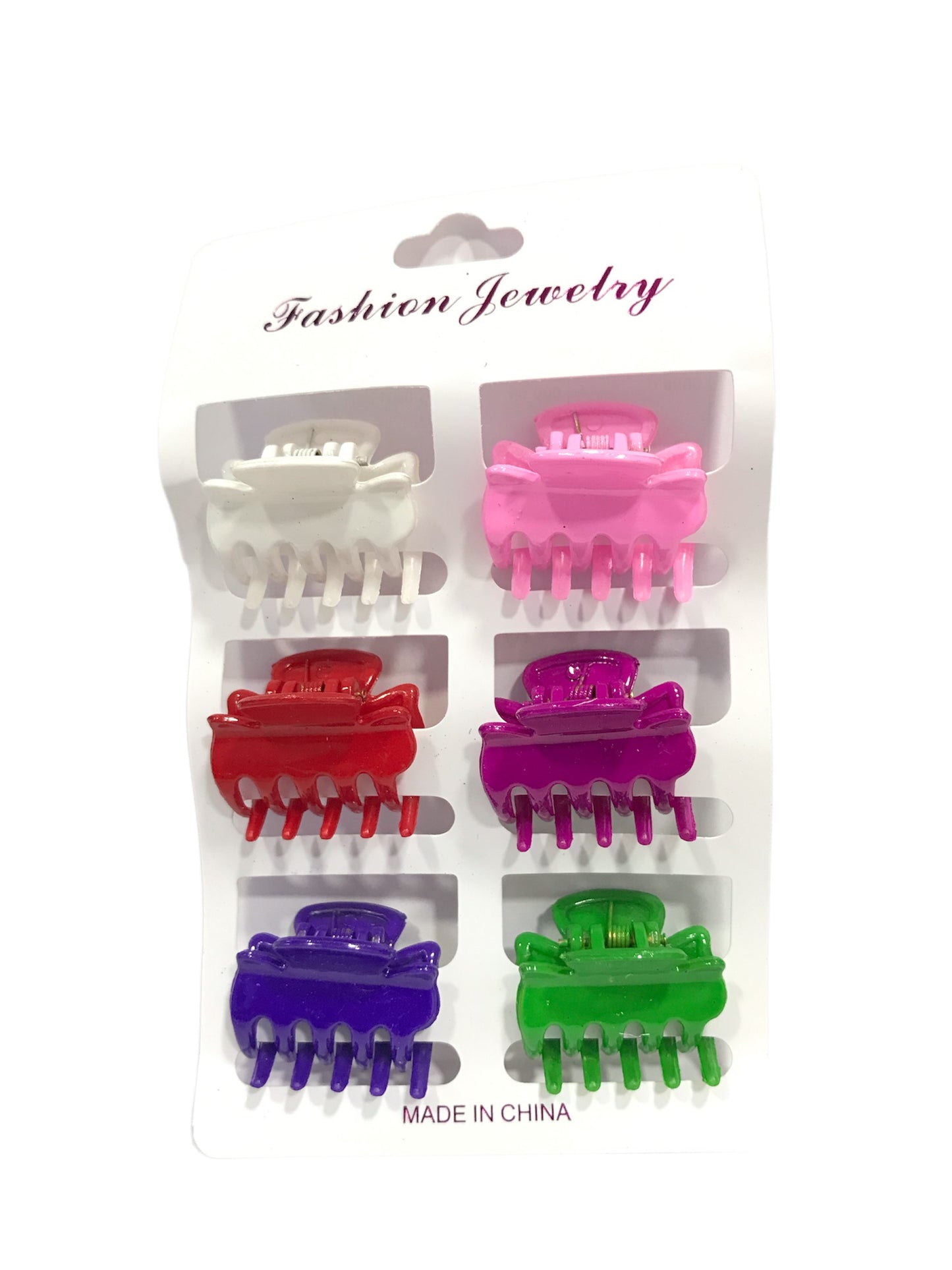 Cartella mollettine per capelli colorati 6pz