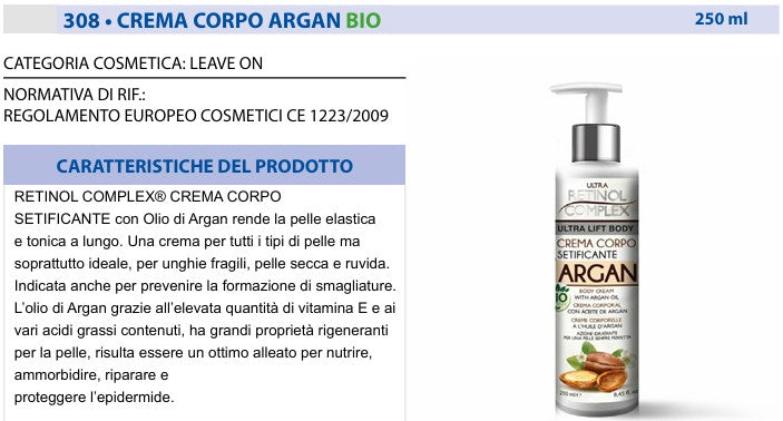 Crema corpo ARGAN 250ml
