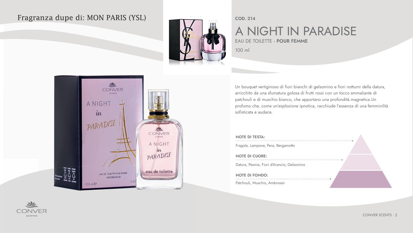 Profumo Conver Scent A NIGHT IN PARADISE 100 ML