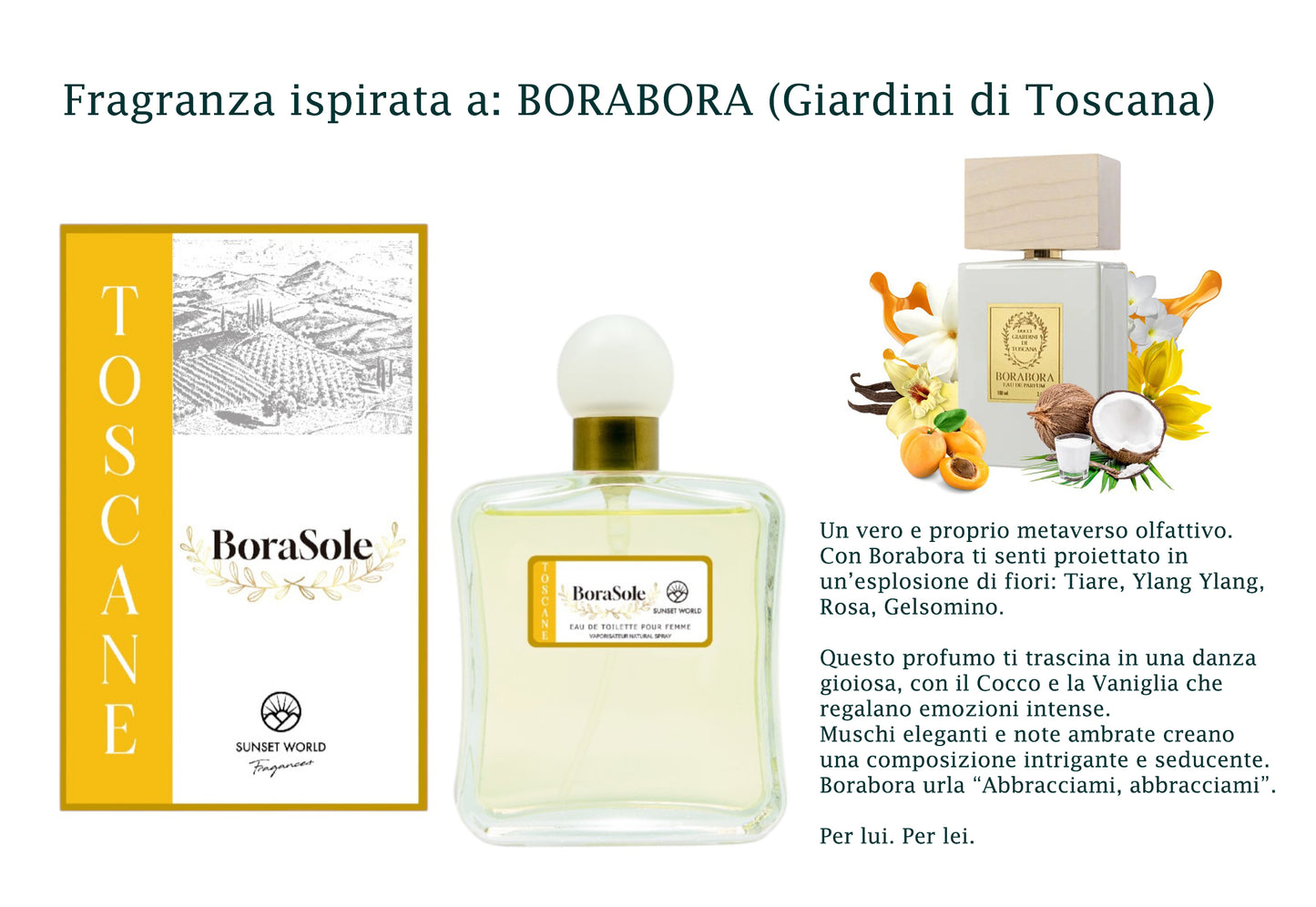 Profumo Sunset World TOSCANE BORASOLE 100 ml