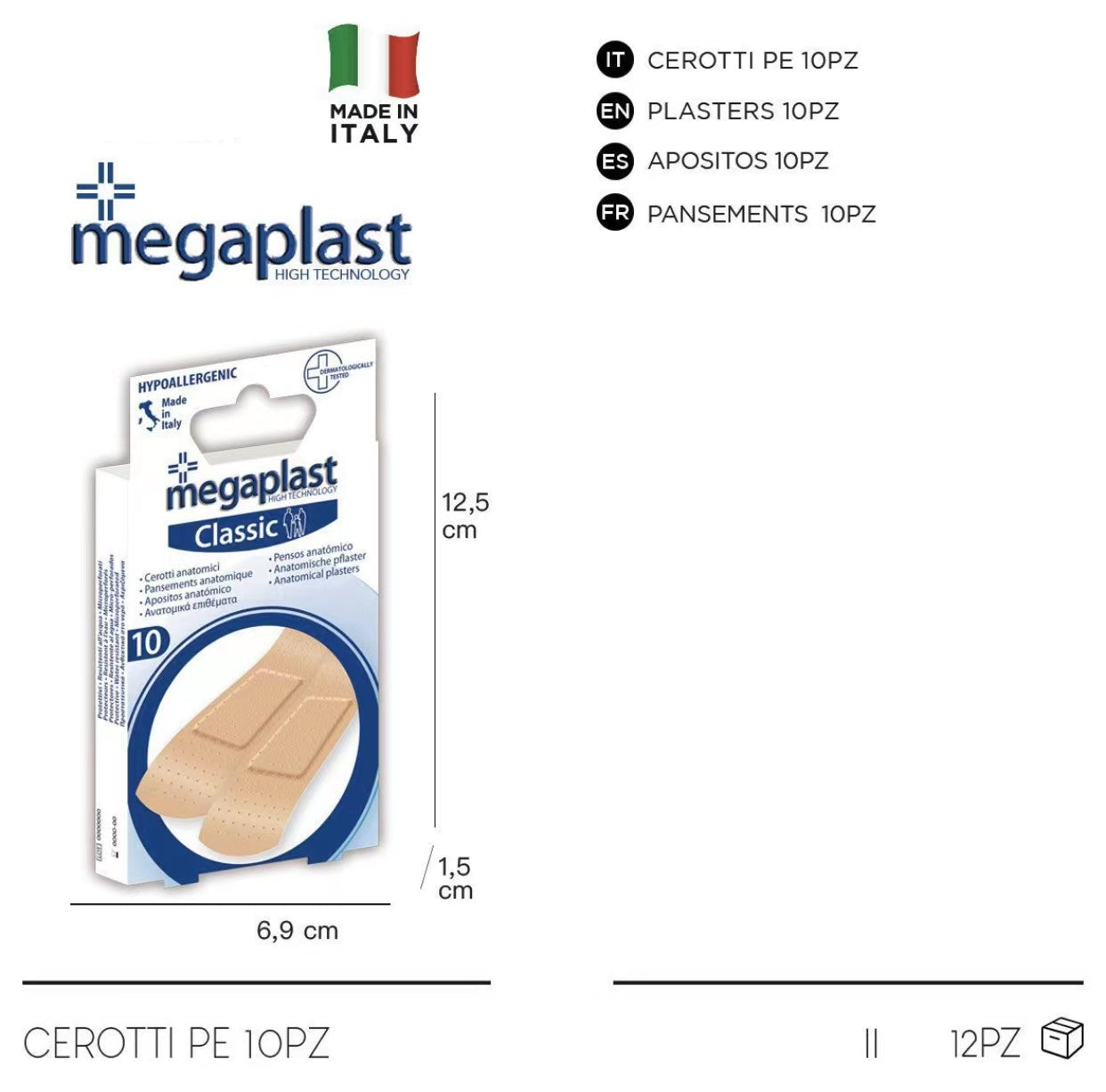 113155 Cerotti anatomici CLASSICI 10pz