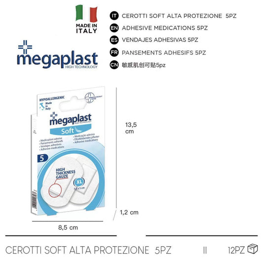 118594 Cerotto MEDICAZIONE ADESIVA 5pz XL 7.5x5cm