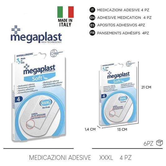119195 Cerotto MEDICAZIONE ADESIVA 4pz XXXL 10x15cm