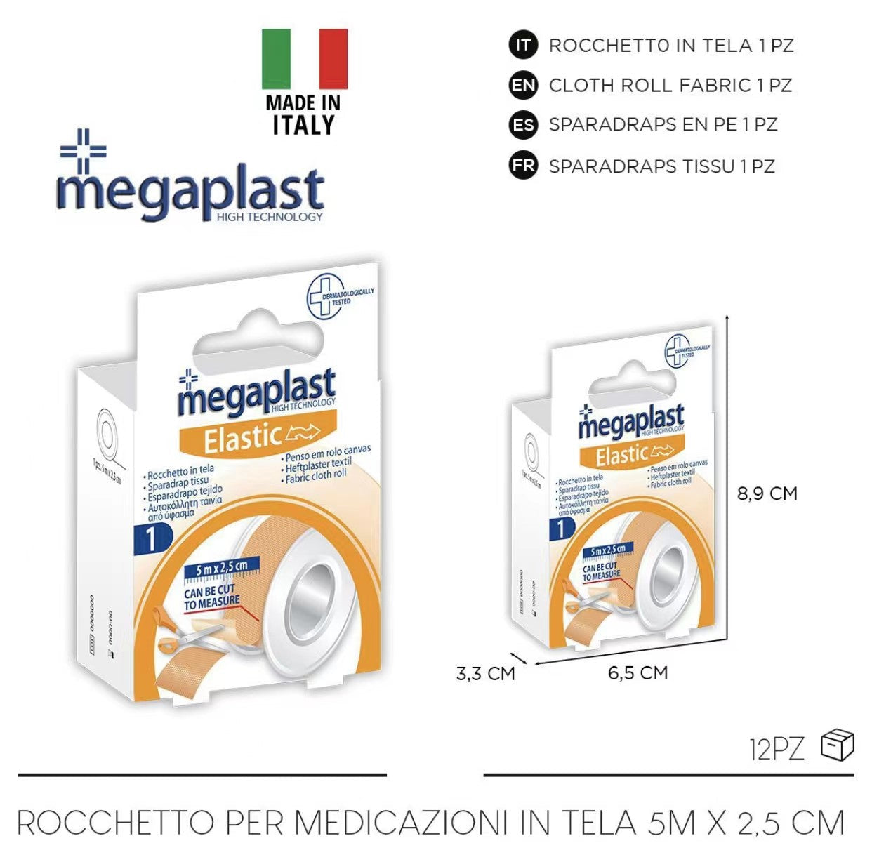 120177 ROCCHETTO in TELA 5m x 2.5cm