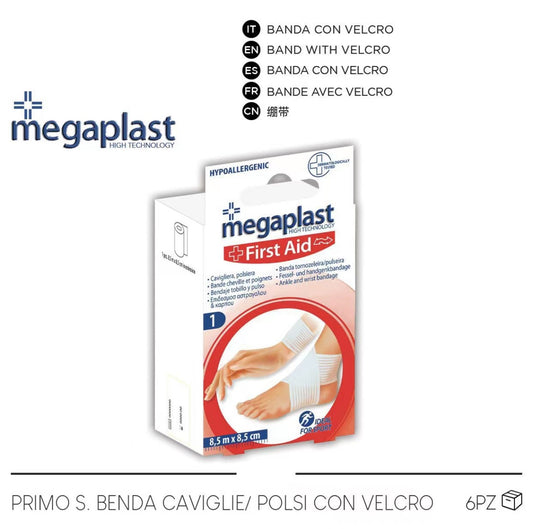 164218 Benda CAVIGLIE POLSI 8.5m x 8.5cm con velcro autoadesiva