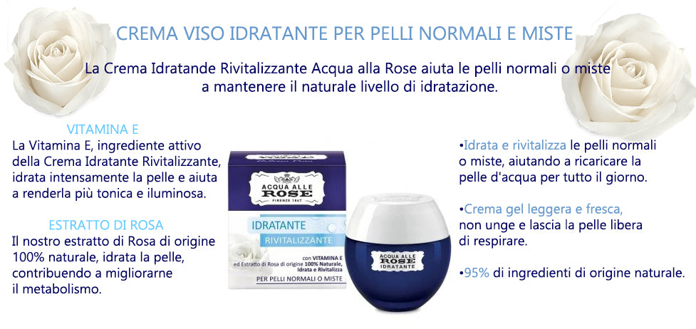 Acqua alle Rose CREMA IDRATANTE RIVITALIZZANTE 50ml
