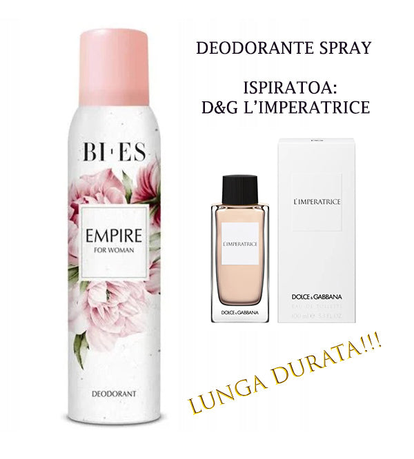 Blister 12pz. Deodorante Bi.Es. EMPIRE 150ml