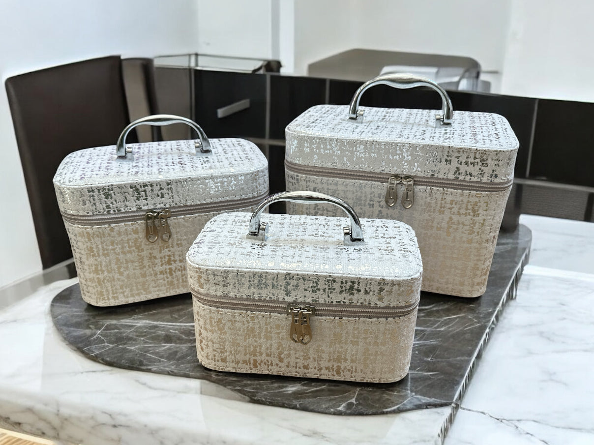 Set 3pz BAULETTO PORTA TRUCCHI