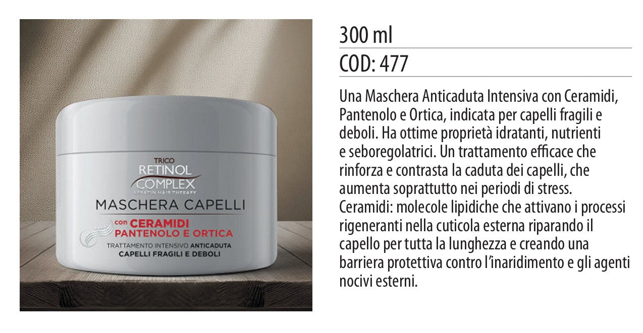 Maschera capelli TRATTAMENTO INTENSIVO ANTICADUTA 300ml
