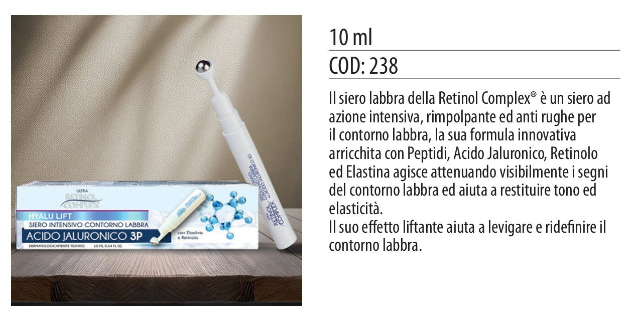 Siero intensivo contorno labbra roll-on ACIDO JALURONICO 10ml