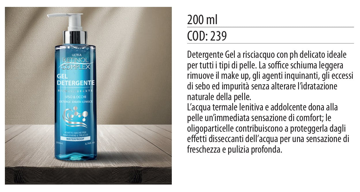 GEL DETERGENTE viso e occhi 200ml