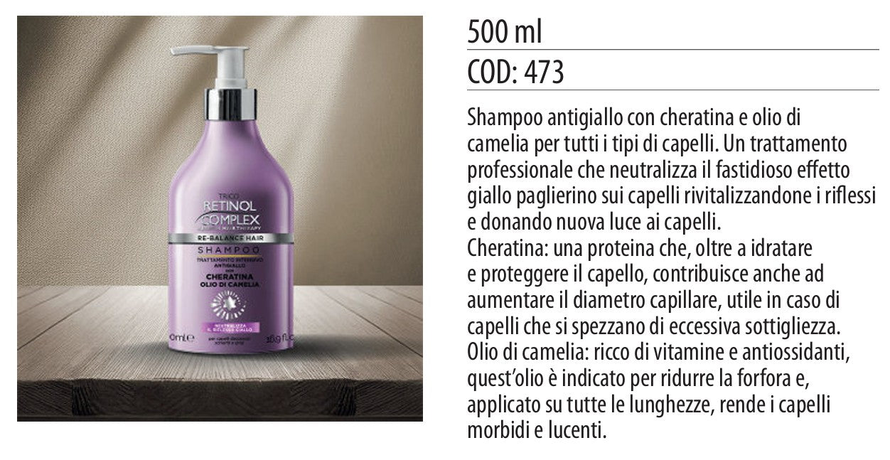 Shampoo TRATTAMENTO INTENSIVO ANTIGIALLO 500ml