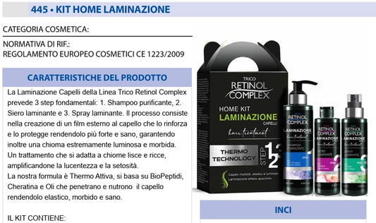 Kit 3pz LAMINAZIONE capelli