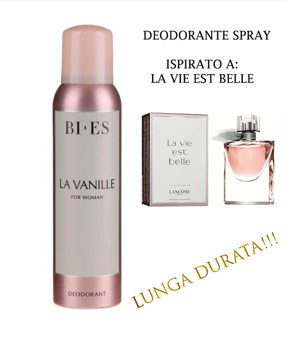Blister 12pz. Deodorante Bi.Es. LA VANILLE 150ml