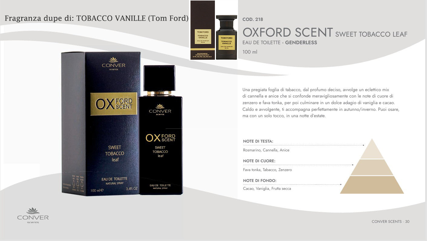 Profumo Conver Scent OX FORD SWEET TABACCO 100 ml