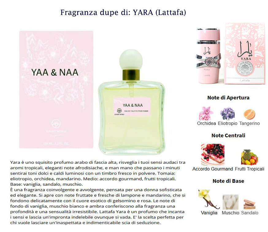 Profumo Sunset World YAA &NAA 100ml