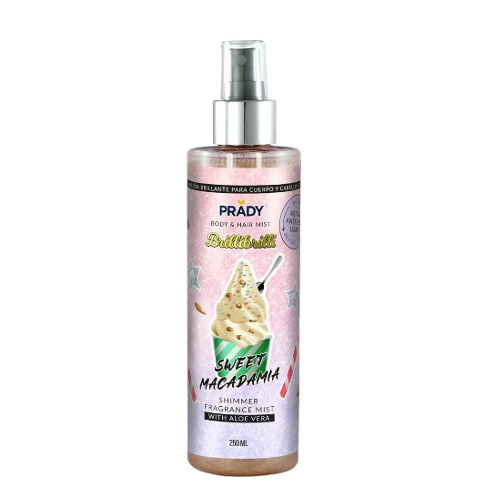 Acqua profumata Brillantinata Corpo e Capelli SWEET MACADAMIA 250 ml