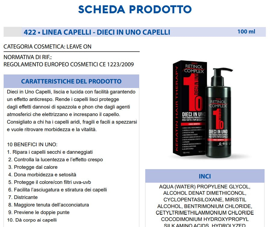 Trattamento 10 in 1 Per Capelli 100 ml