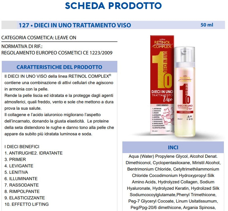 Trattamento 10 in 1 Per Viso 50 ml