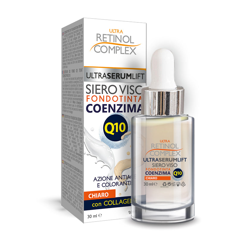 SIERO FONDOTINTA CON COENZIMA Q10 E COLLAGENE CHIARO 30ml