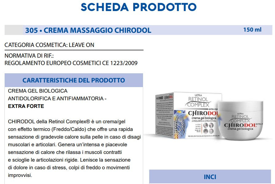 Crema Massaggio Chirodol 150 ml