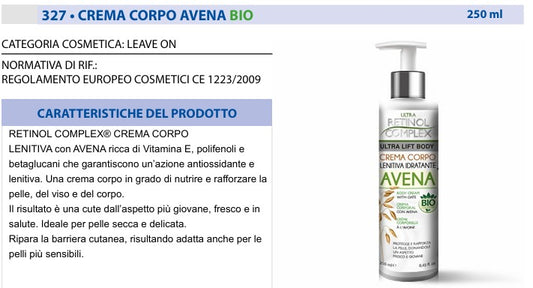 Crema Corpo Avena 250 ml