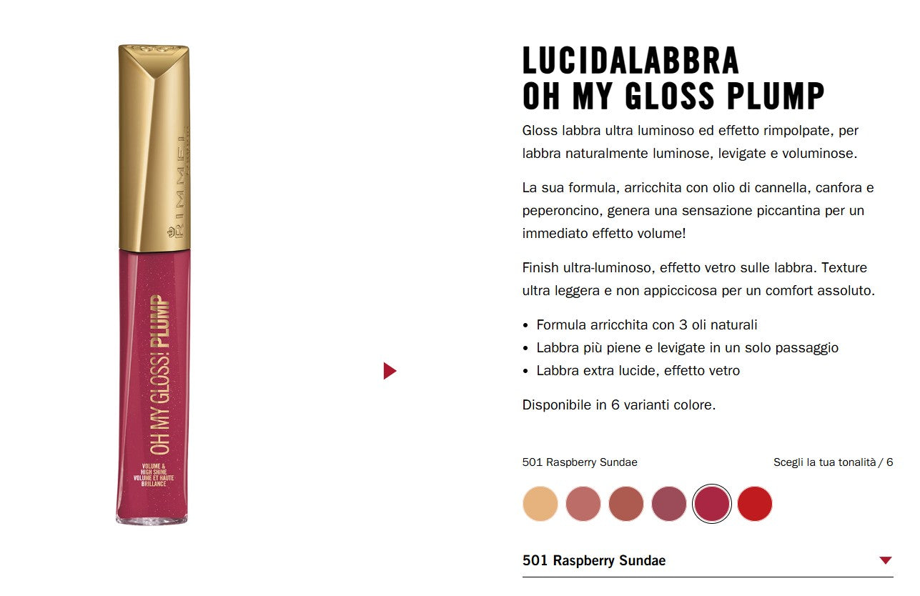 Rimmel London Oh My Gloss Plump N.501