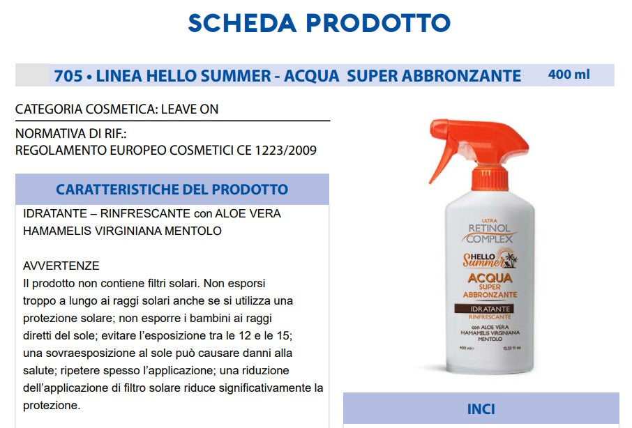 Acqua Super Abbronzante 400 ml