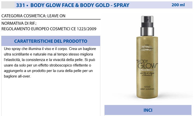 Acqua Profumata Viso e Corpo GOLD 200 ml