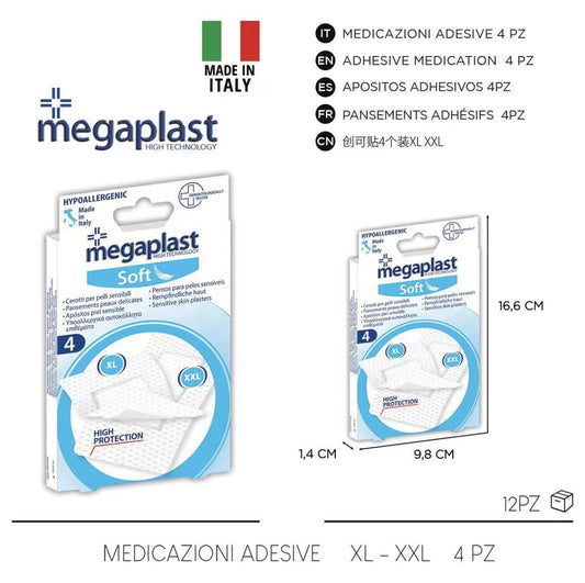 Confezione SOFT 4PZ MEDICAZIONE ADESIVE XL+XXL cod. 112424