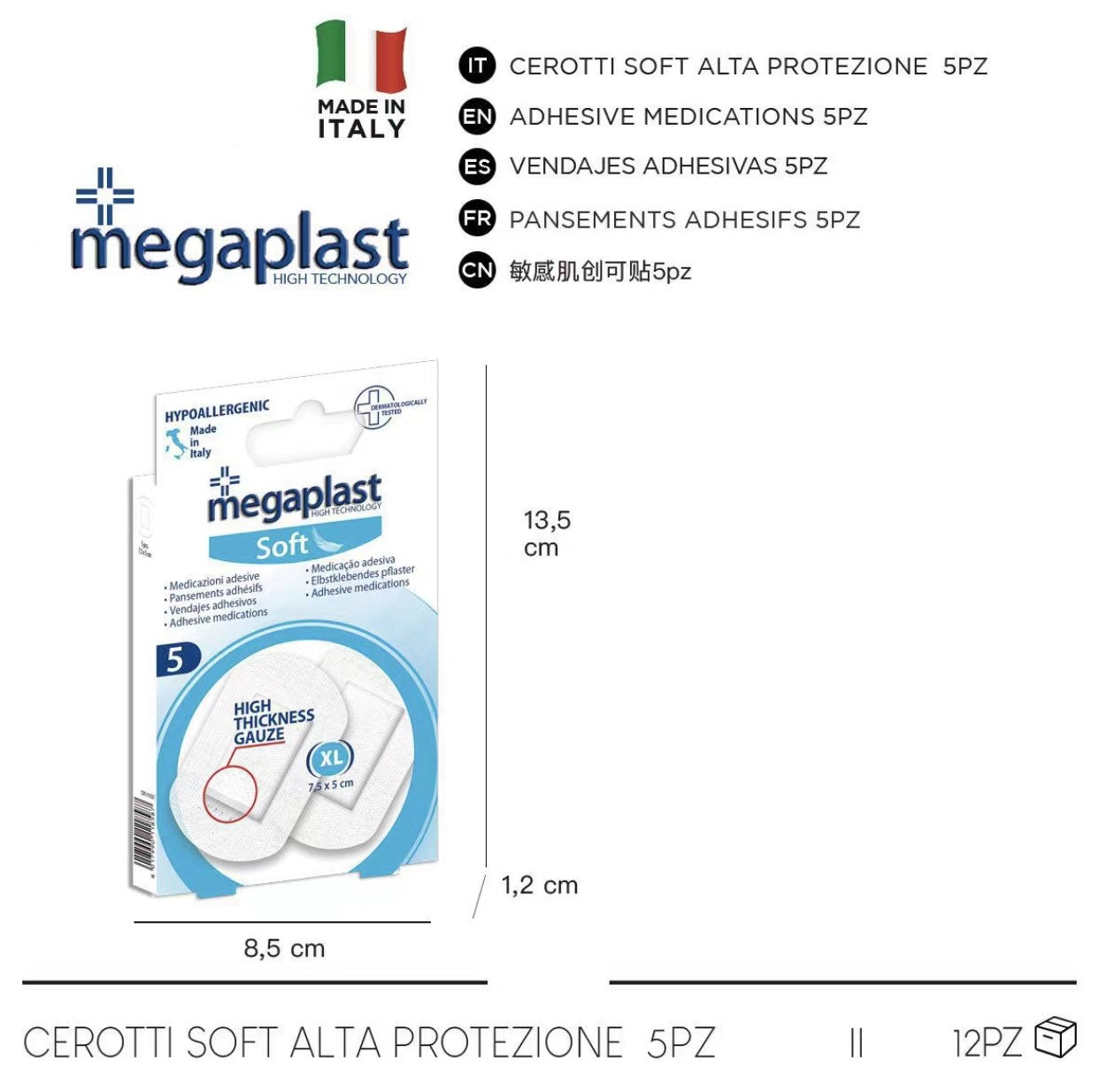 Confezione SOFT 5PZ MEDICAZIONE ADESIVE XL cod. 118594