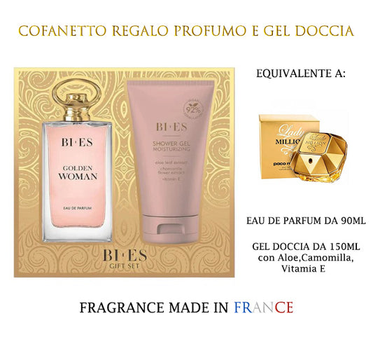 Cofanetto Bi.Es. profumo+gel doccia GOLDEN WOMAN