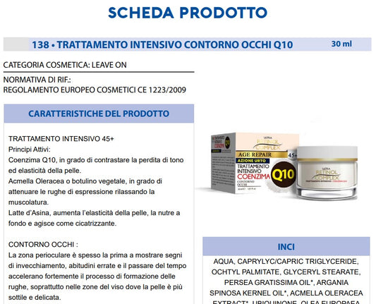 Trattamento Intensivo Contorno Occhi Q10 50 ml