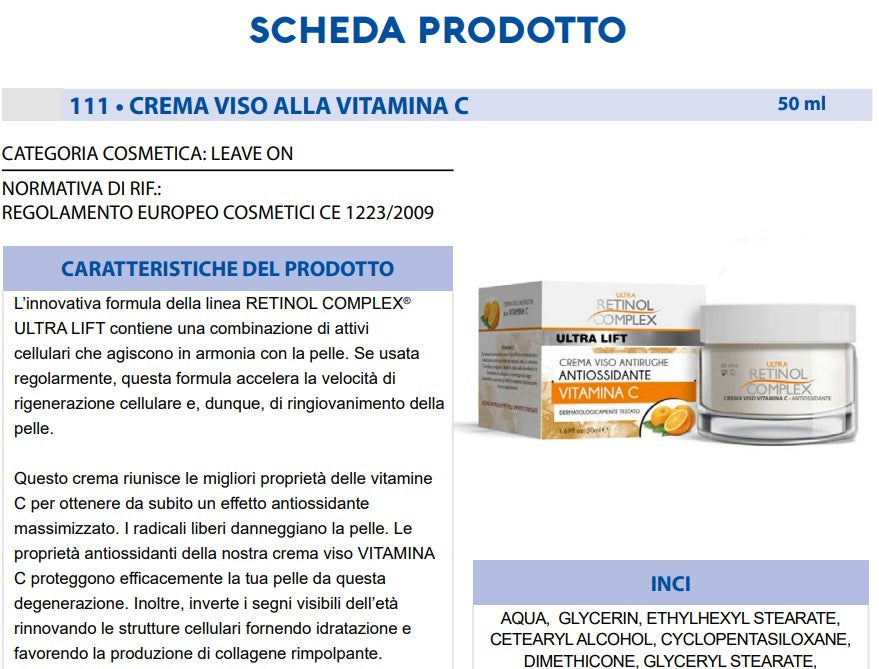 Crema Viso Vitamina C 50 ml