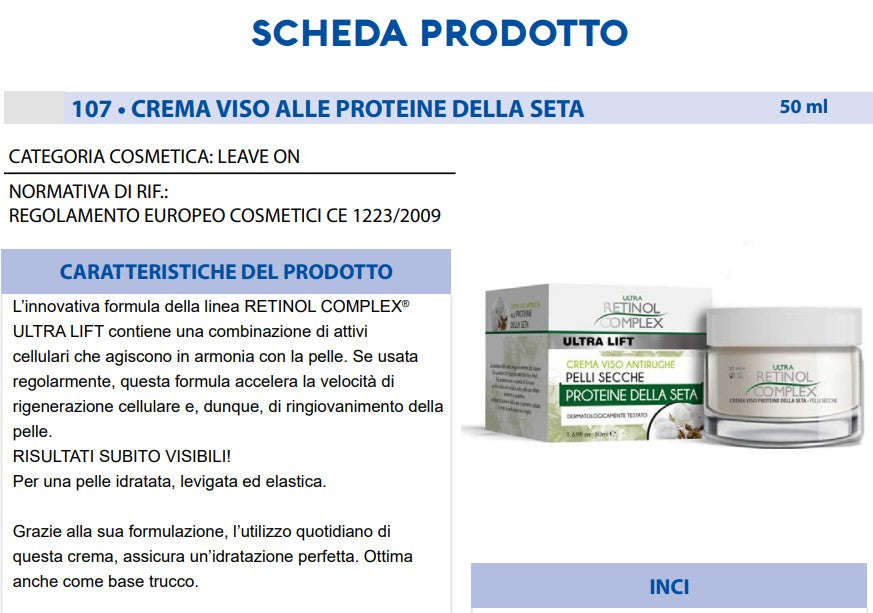 Crema Viso Proteina della Seta 50 ml