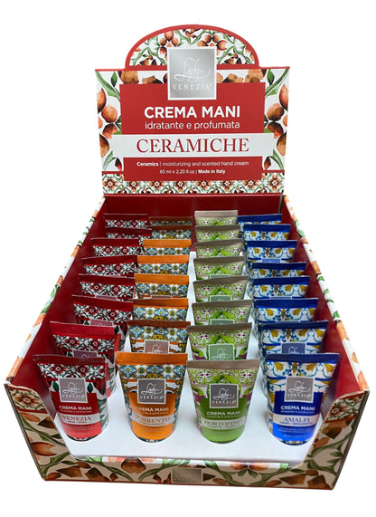 Creme Mani "COLLEZIONE CERAMICHE" Idratanti e Profumate 65 ml