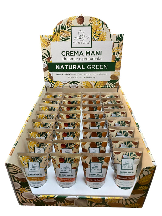 Creme Mani "NATURAL GREEN" Idratanti e Profumate 65 ml