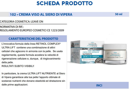 Crema Viso Siero di Vipera 50 ml