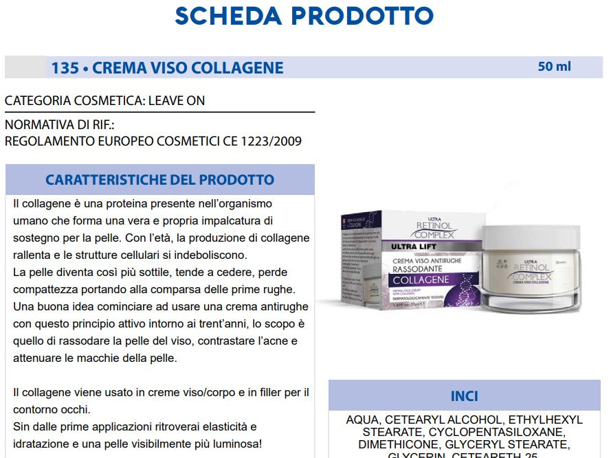 Crema Viso Collagene 50 ml