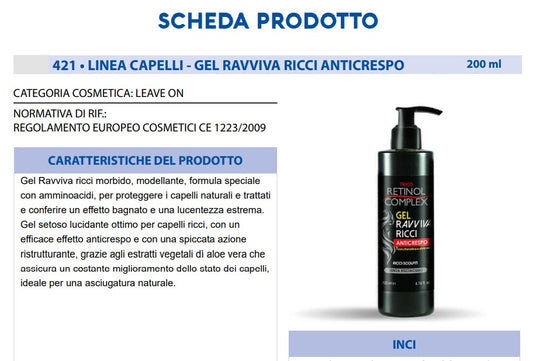 Gel Ravviva Ricci Anti-crespo 200 ml