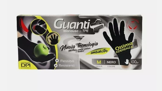 GUANTI NERI 50PZ M