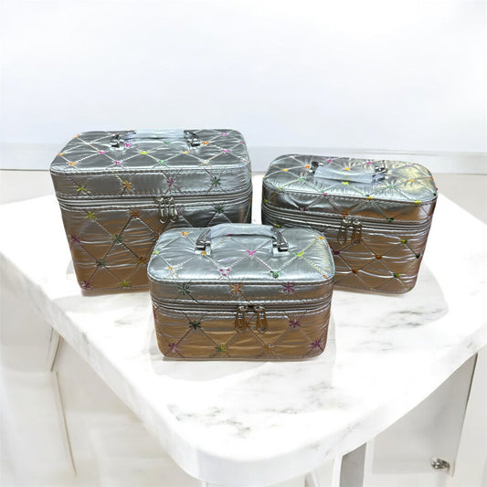 Set 3pz BAULETTO PORTA TRUCCHI