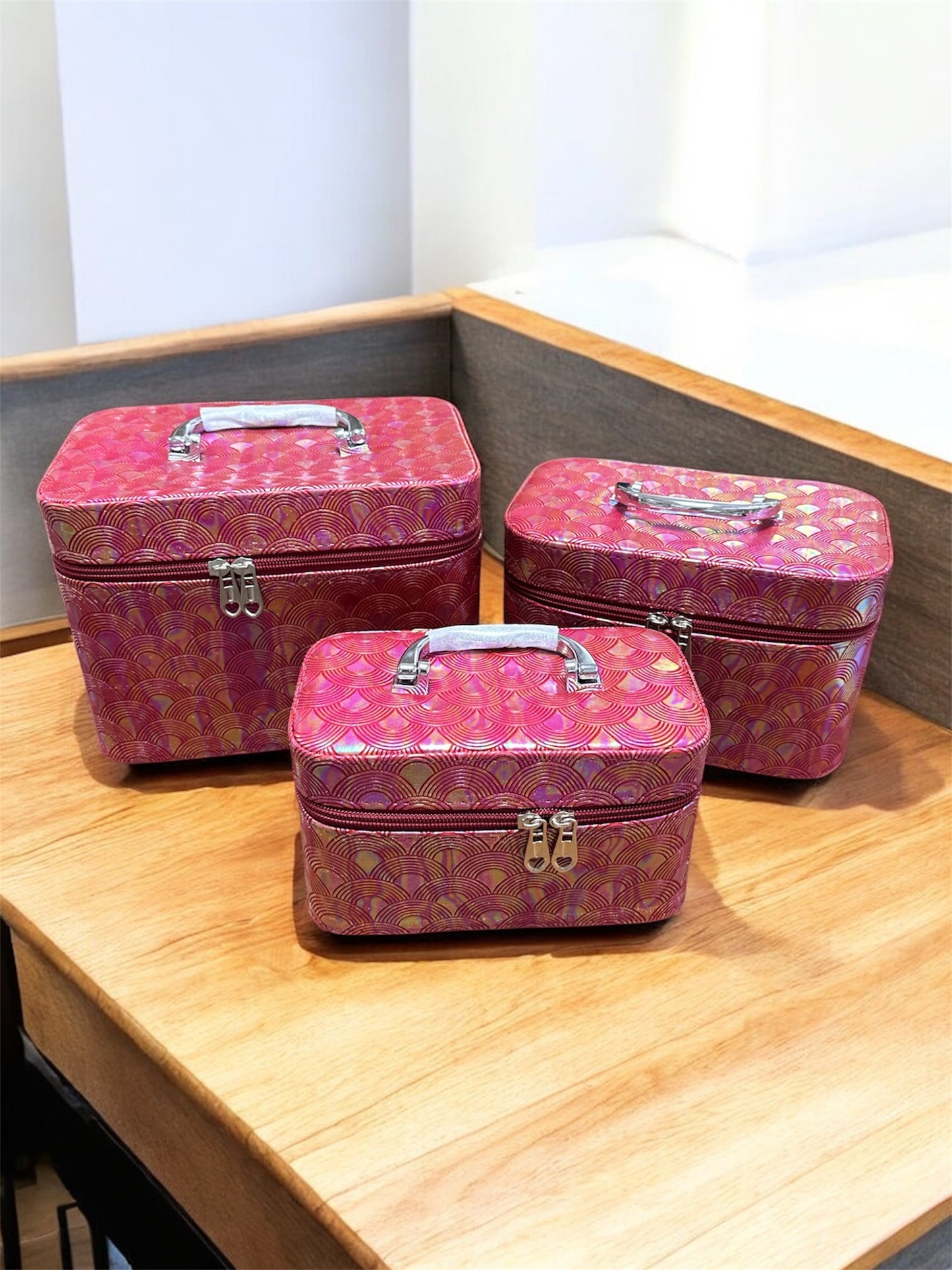 Set 3pz BAULETTO PORTA TRUCCHI