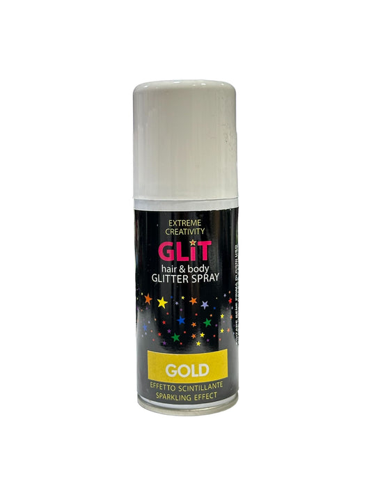 Spray Glitter per Corpo e Capelli Oro 100 ml