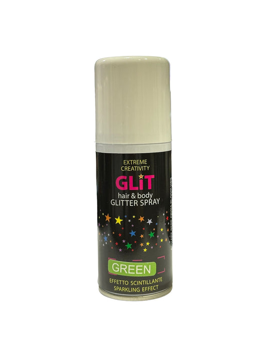 Spray Glitter per Corpo e Capelli Verde 100 ml