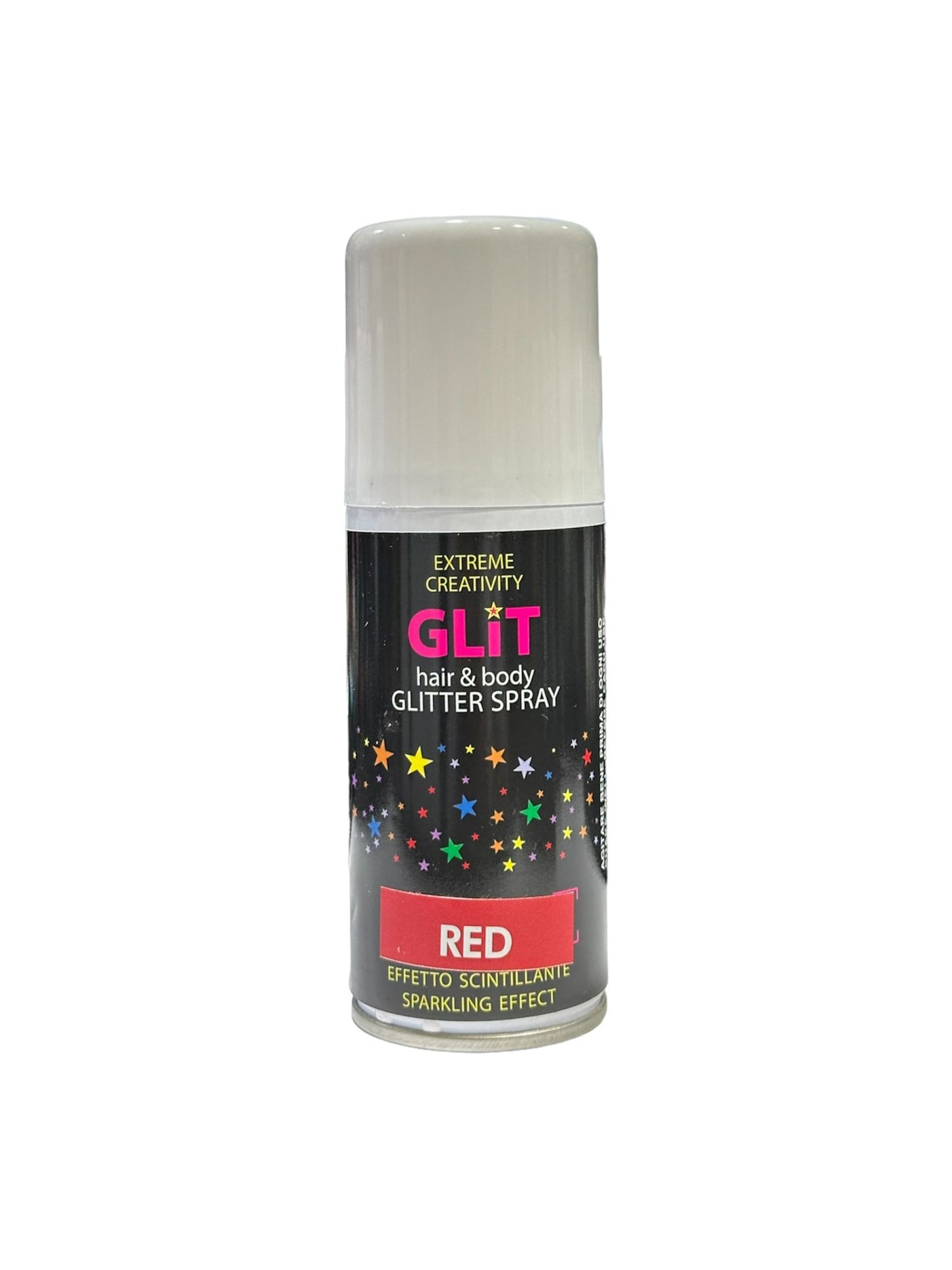 Spray Glitter per Corpo e Capelli Rosso 100 ml