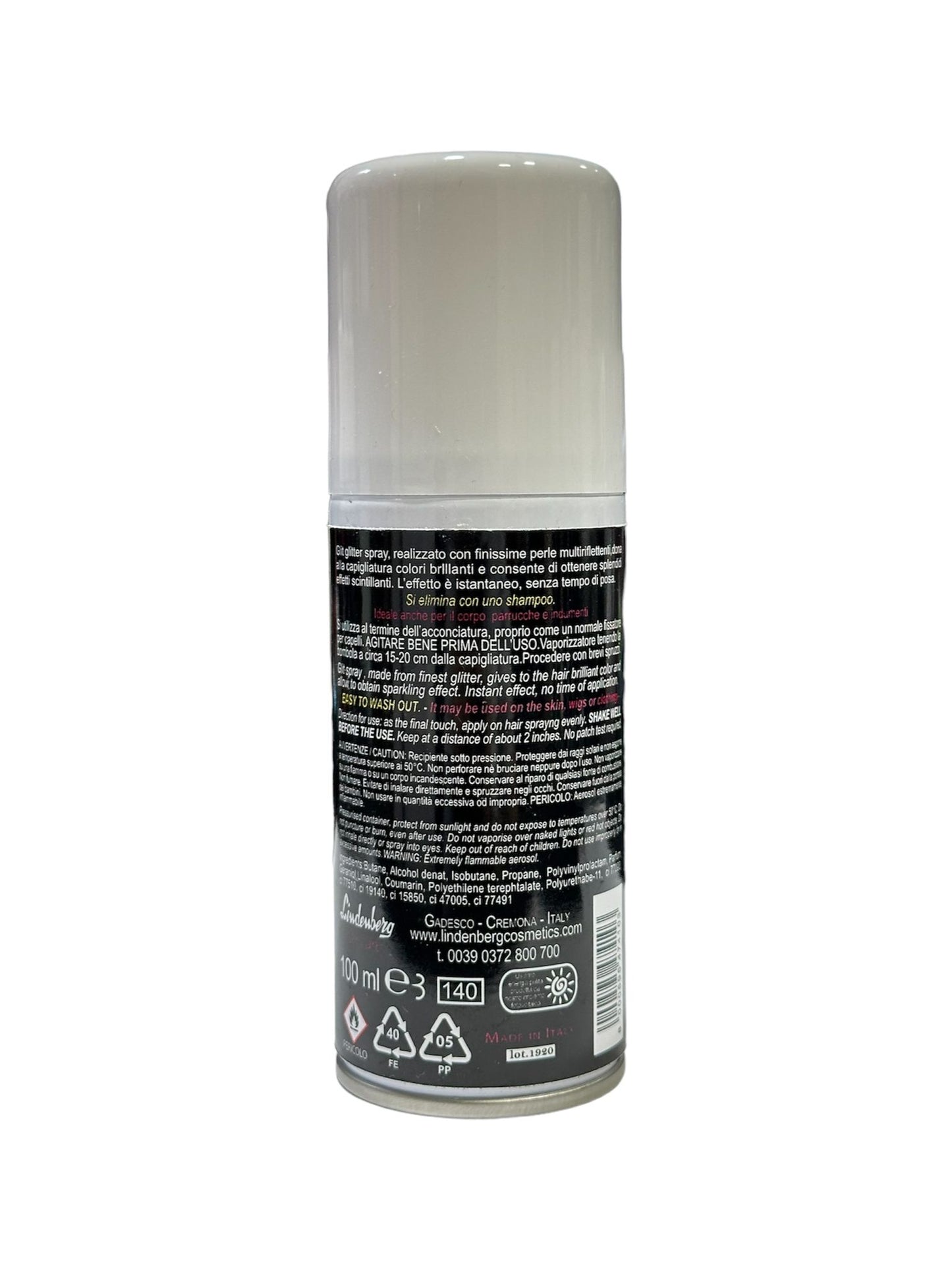 Spray Glitter per Corpo e Capelli Oro 100 ml