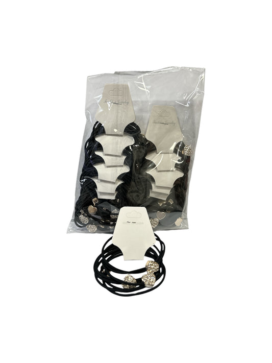Confezione Elastici charm cuore e strass