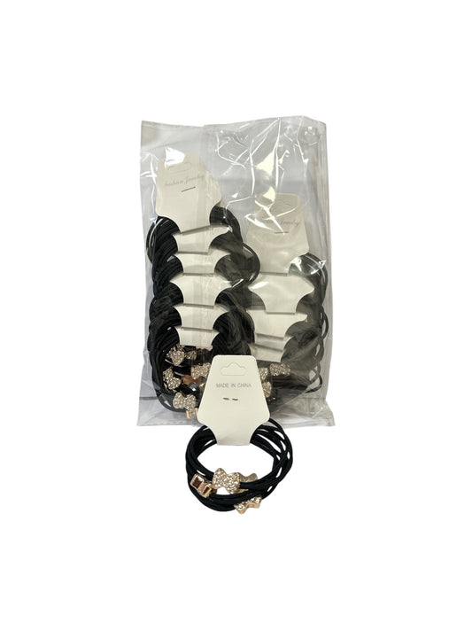 Confezione Elastici charm fiocco e strass