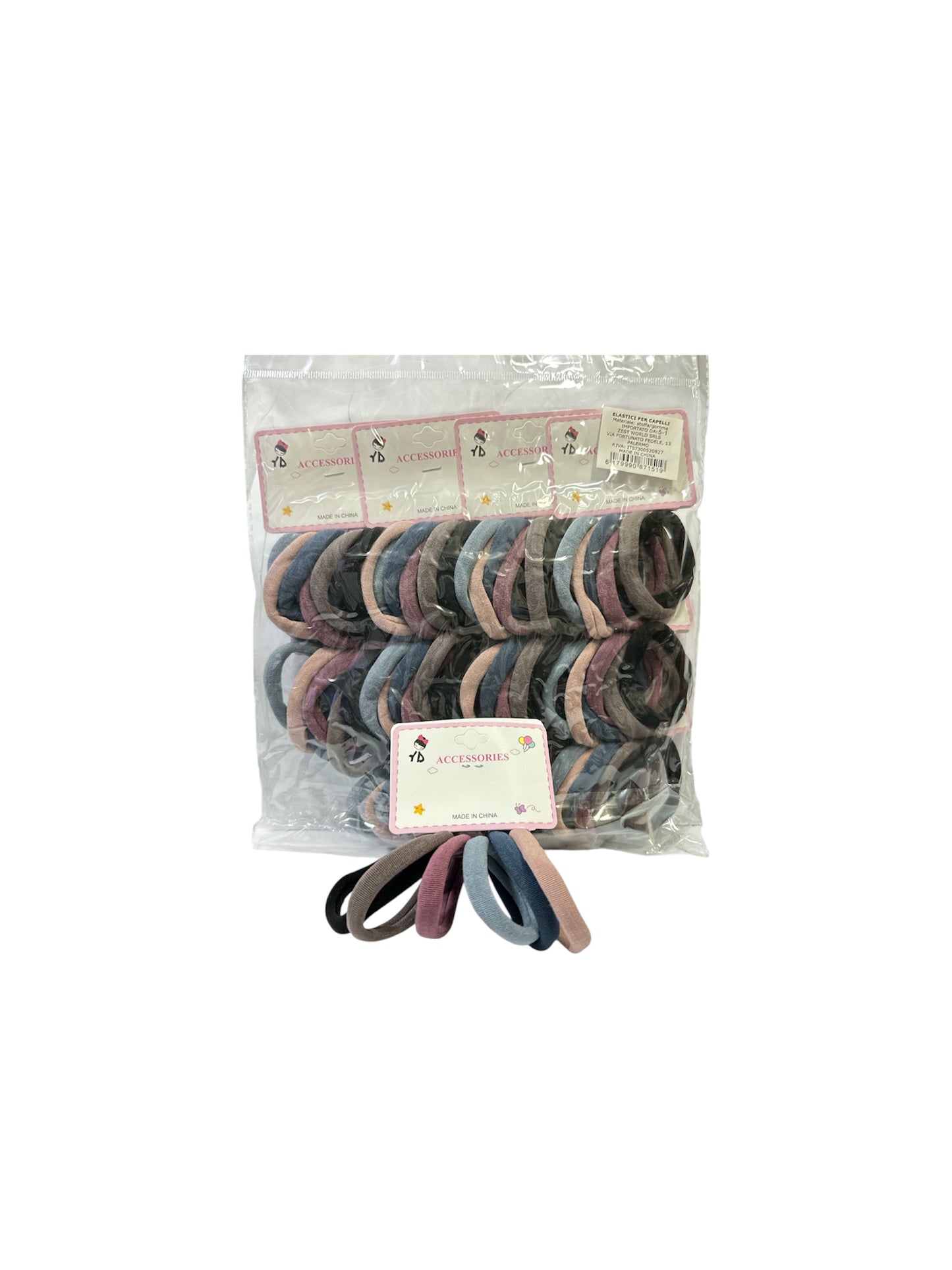 Confezione Elastici capelli colorati